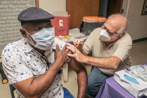 Administering a Covid-19 vaccine in Moultrie, Ga., last month. The vaccines are highly effective at preventing severe illness and death, but it’s not clear how the Delta variant has affected the likelihood of breakthrough infections.
